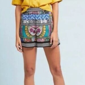 Anthropologie Ett:twa Wynnewood Printed Boho Scarf Shorts